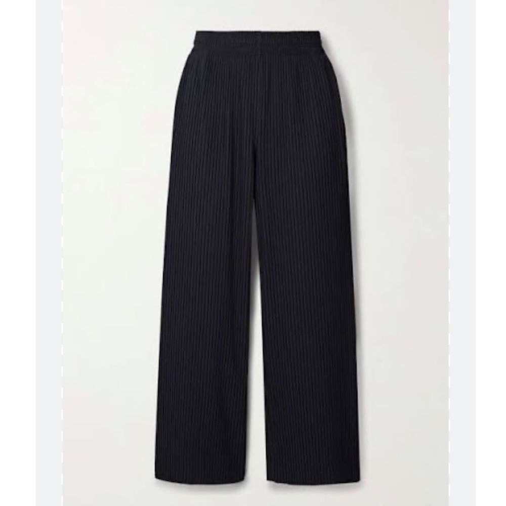 MaxMara Pleated Black Wide Leg High Waisted Pants Size Small